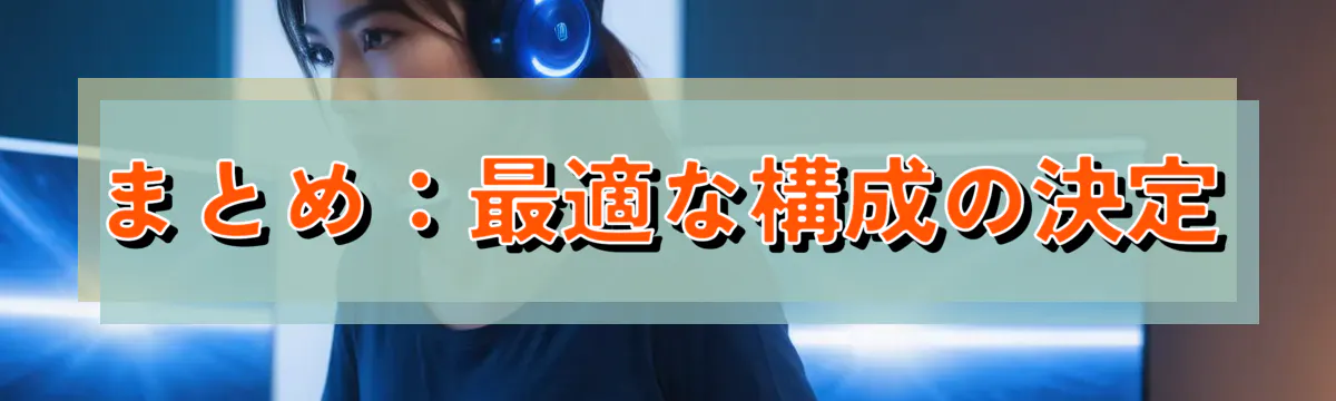 まとめ：最適な構成の決定