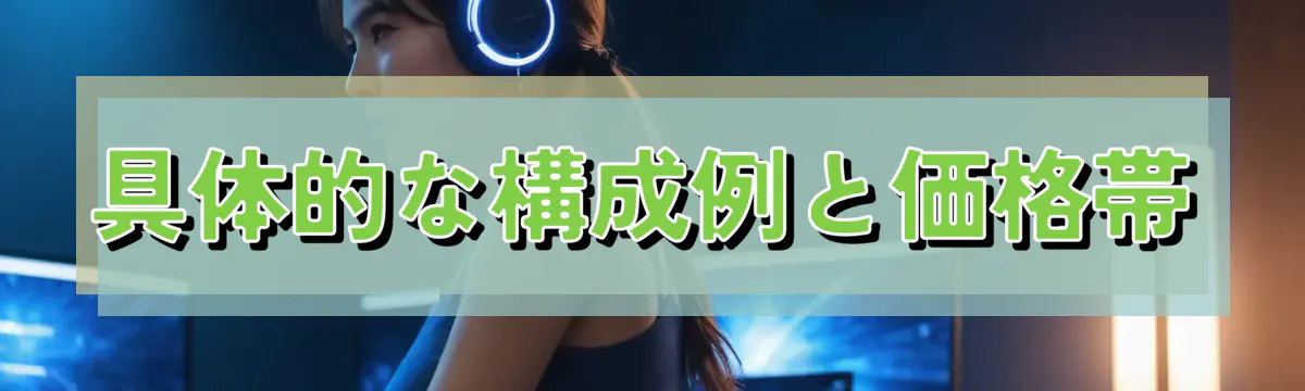 具体的な構成例と価格帯