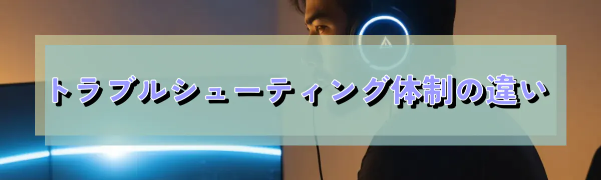 トラブルシューティング体制の違い
