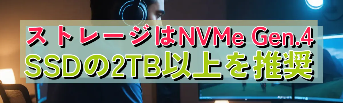 ストレージはNVMe Gen.4 SSDの2TB以上を推奨