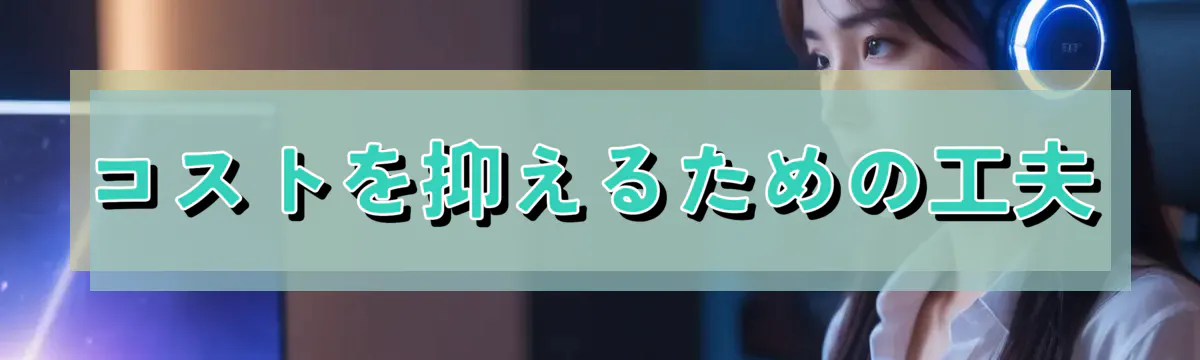 コストを抑えるための工夫