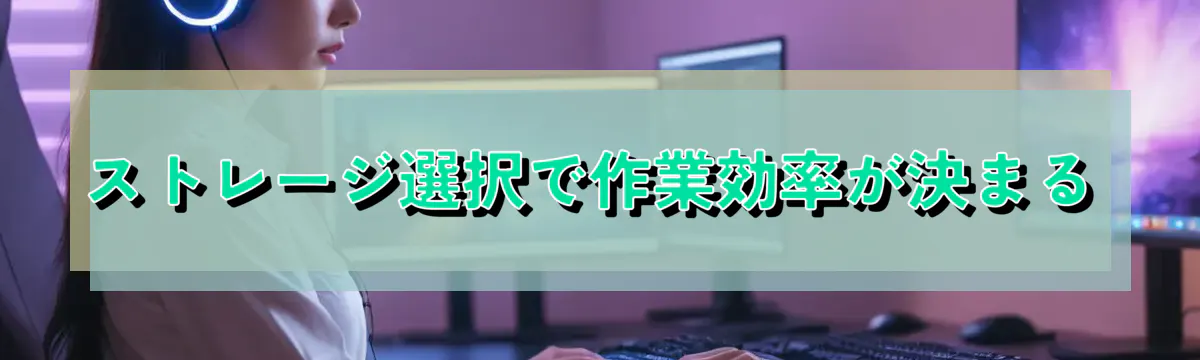 ストレージ選択で作業効率が決まる