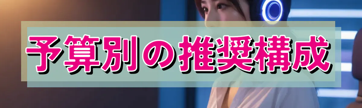 予算別の推奨構成