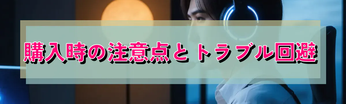 購入時の注意点とトラブル回避