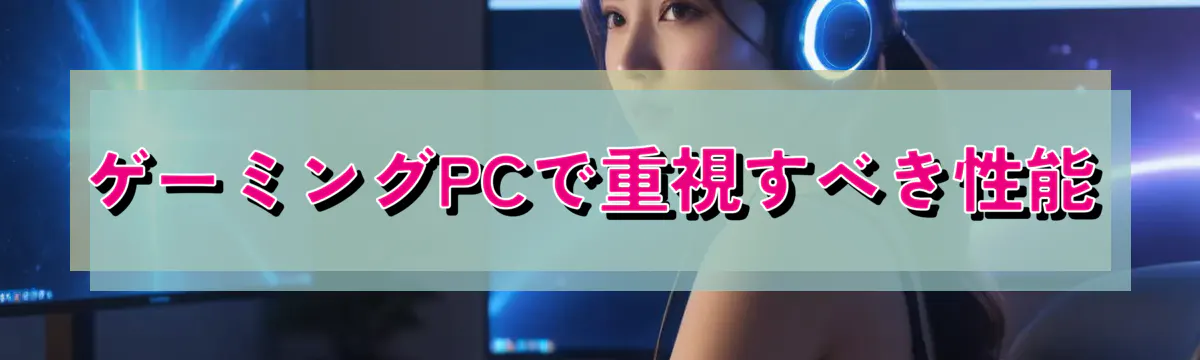 ゲーミングPCで重視すべき性能