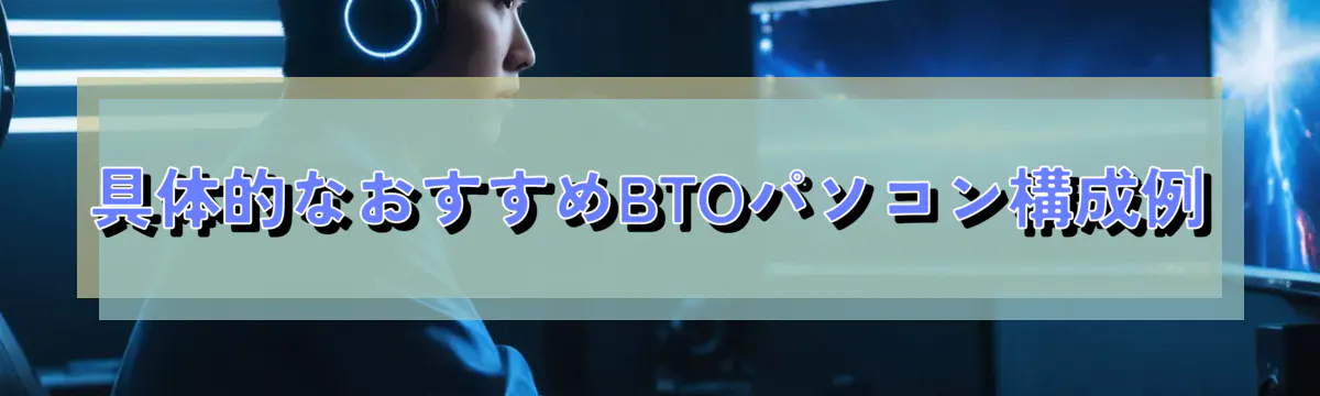 具体的なおすすめBTOパソコン構成例