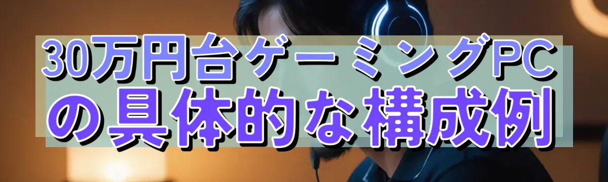 30万円台ゲーミングPCの具体的な構成例
