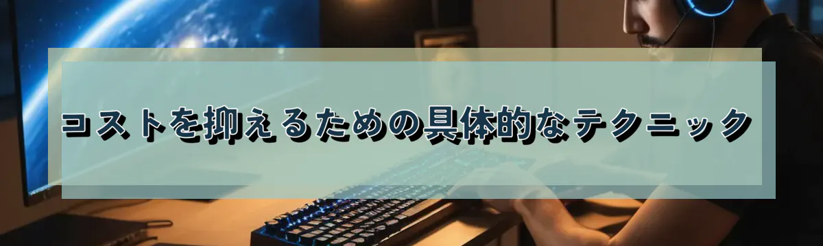 コストを抑えるための具体的なテクニック