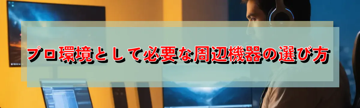 プロ環境として必要な周辺機器の選び方