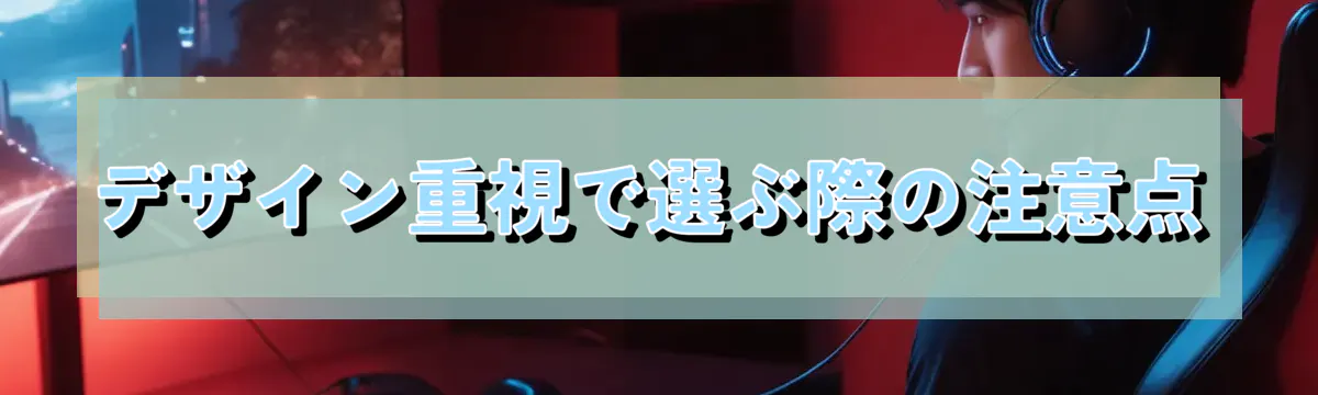 デザイン重視で選ぶ際の注意点