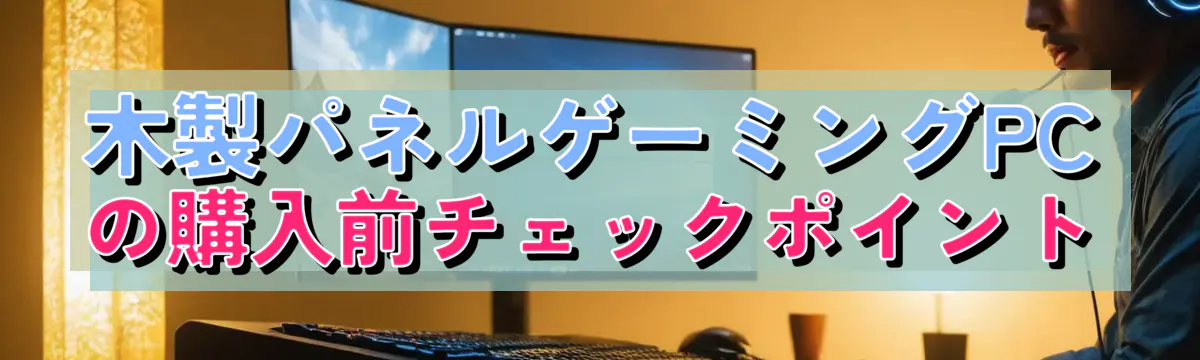 木製パネルゲーミングPCの購入前チェックポイント