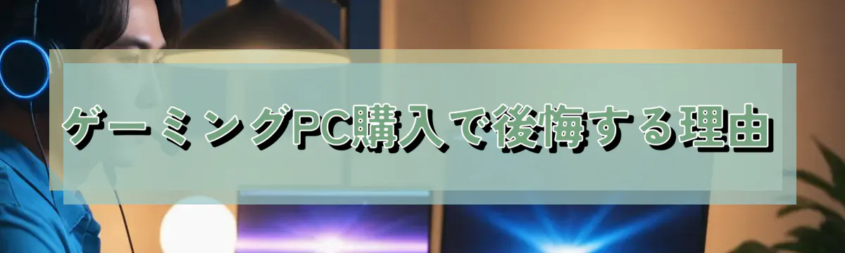 ゲーミングPC購入で後悔する理由