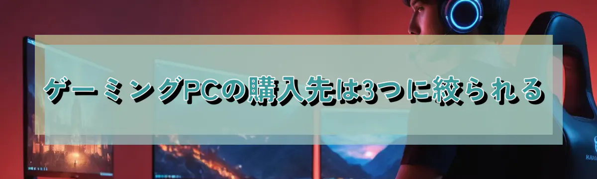ゲーミングPCの購入先は3つに絞られる
