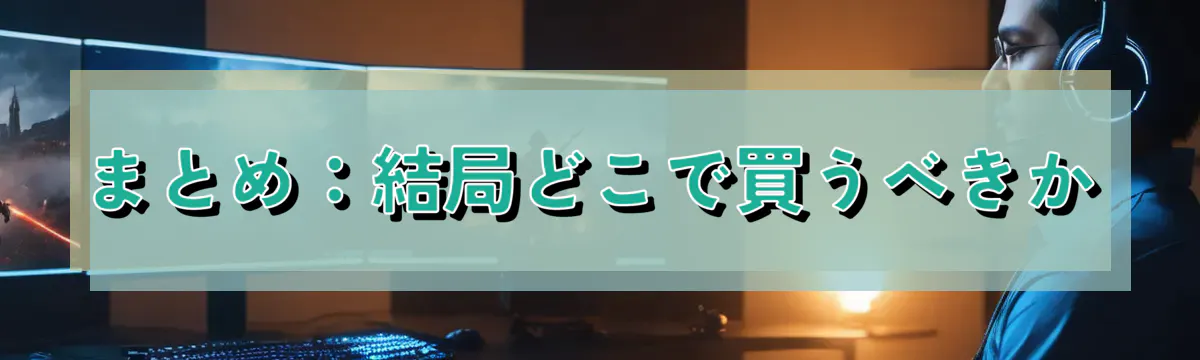 まとめ：結局どこで買うべきか