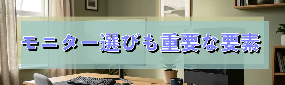 モニター選びも重要な要素