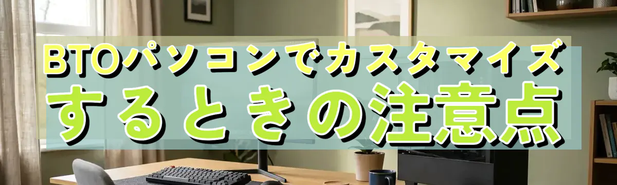 BTOパソコンでカスタマイズするときの注意点