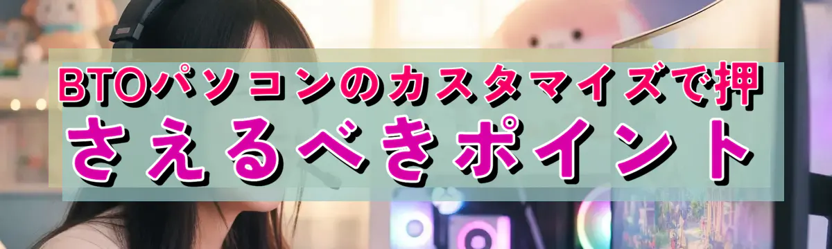BTOパソコンのカスタマイズで押さえるべきポイント