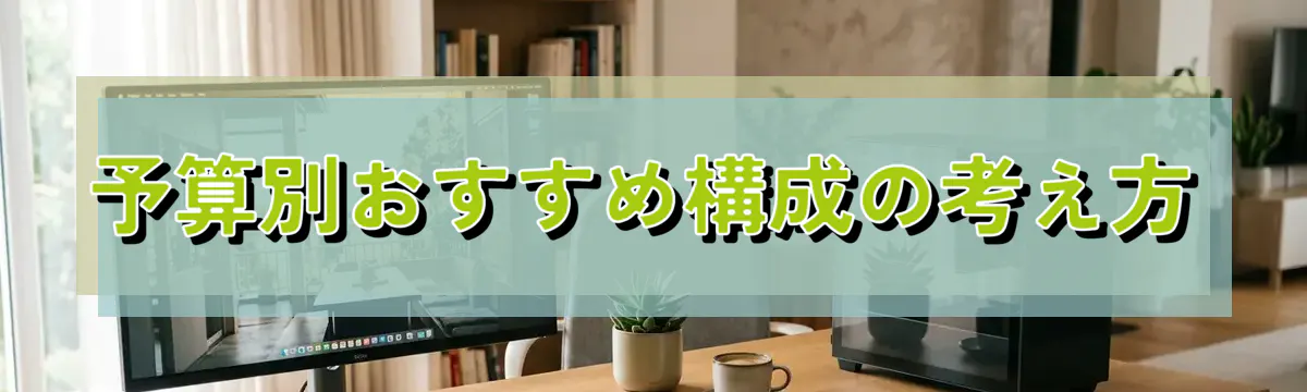 予算別おすすめ構成の考え方