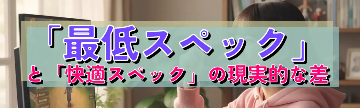「最低スペック」と「快適スペック」の現実的な差
