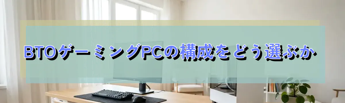 BTOゲーミングPCの構成をどう選ぶか