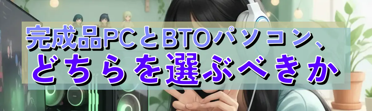 完成品PCとBTOパソコン、どちらを選ぶべきか