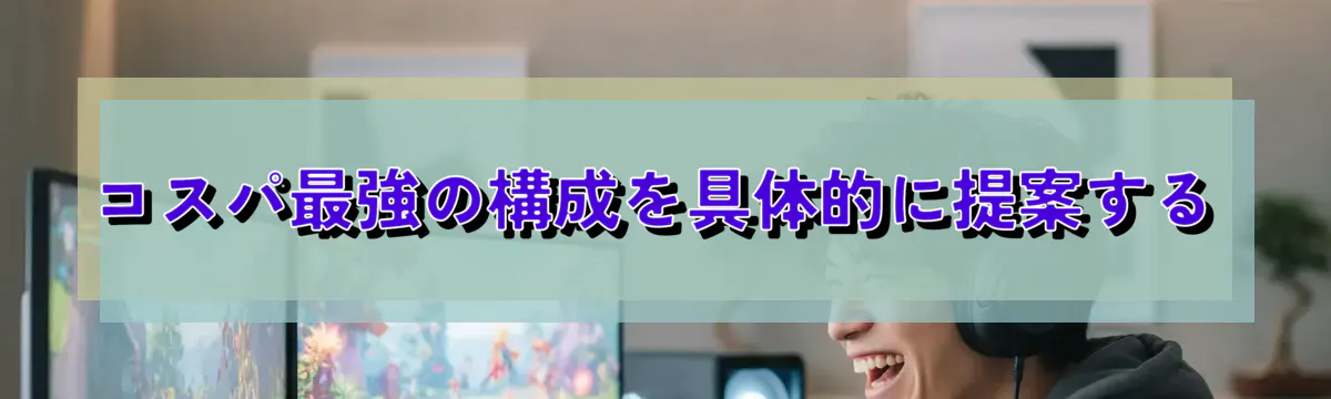 コスパ最強の構成を具体的に提案する