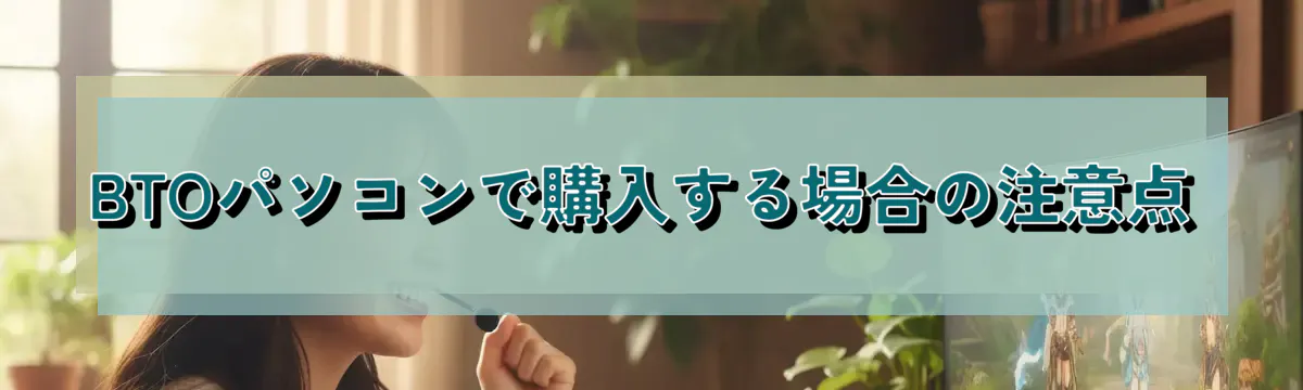 BTOパソコンで購入する場合の注意点