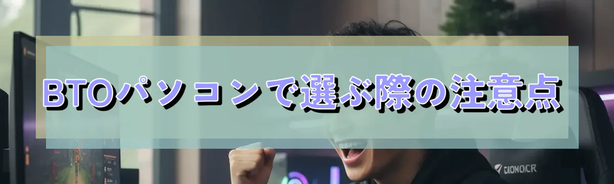 BTOパソコンで選ぶ際の注意点