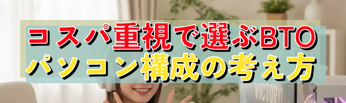 コスパ重視で選ぶBTOパソコン構成の考え方