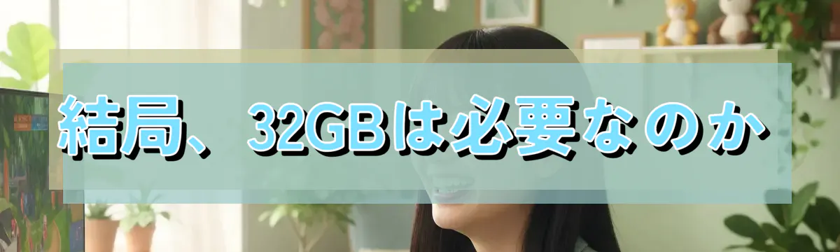 結局、32GBは必要なのか