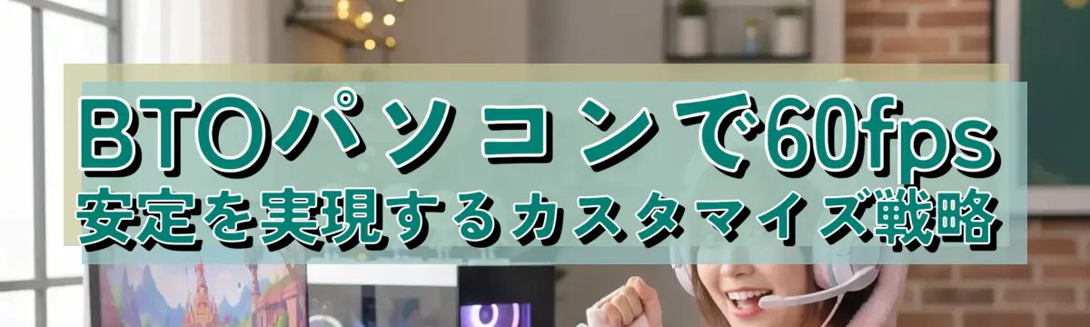 BTOパソコンで60fps安定を実現するカスタマイズ戦略