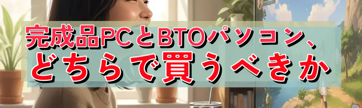 完成品PCとBTOパソコン、どちらで買うべきか