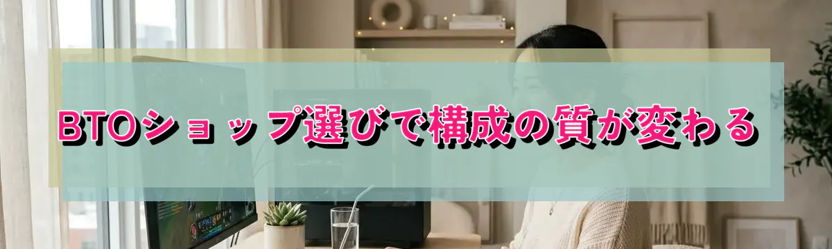 BTOショップ選びで構成の質が変わる