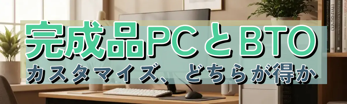 完成品PCとBTOカスタマイズ、どちらが得か