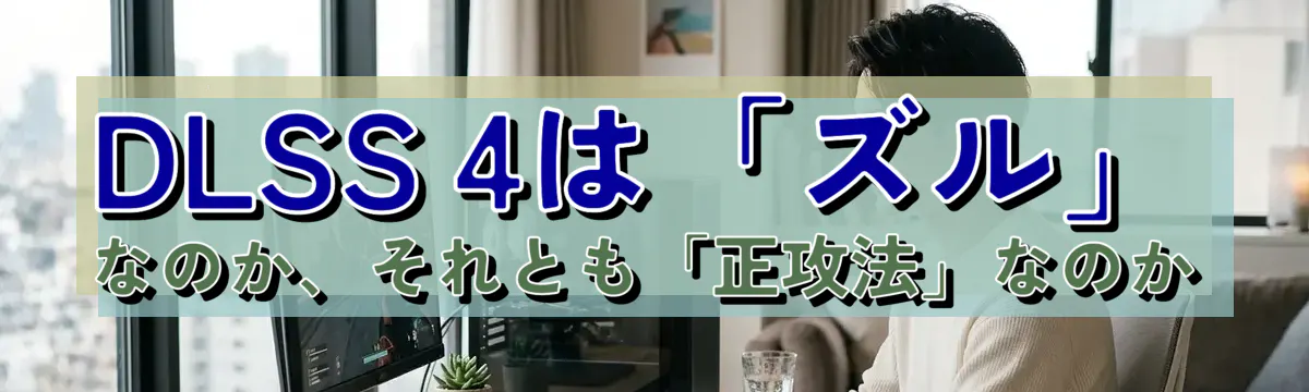 DLSS 4は「ズル」なのか、それとも「正攻法」なのか